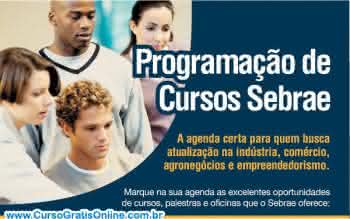 Cursos SEBRAE Online Grátis - CURSOS GRATUITOS